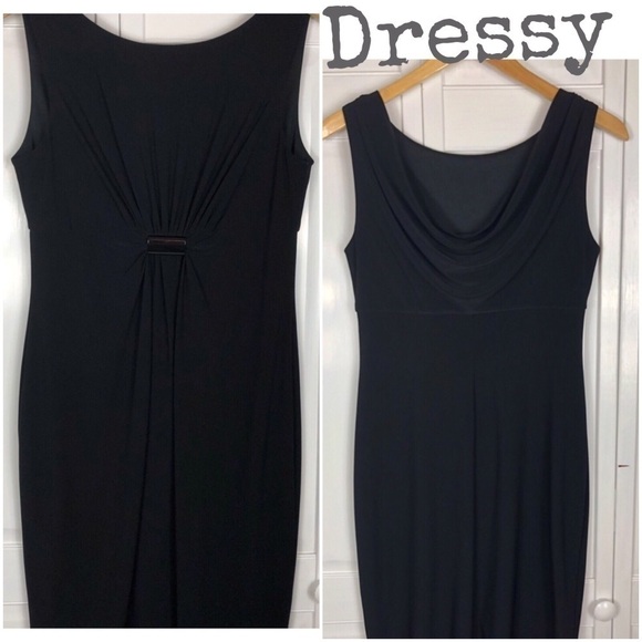 EVAN PICONE BLACK COCKTAIL DRESS - Picture 1 of 5